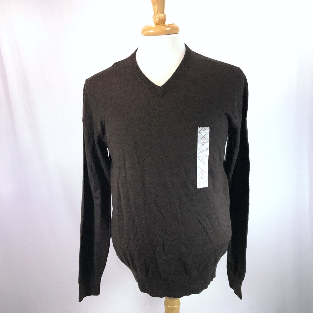 NEW St. John's Bay Brown V-Neck Sweater